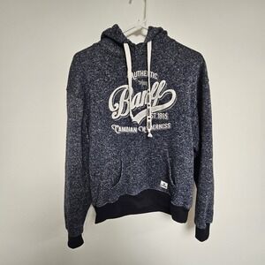 TeePee Canadian Wilderness Hooded Sweatshirt Hoodie Adult Medium‎ Navy Blue